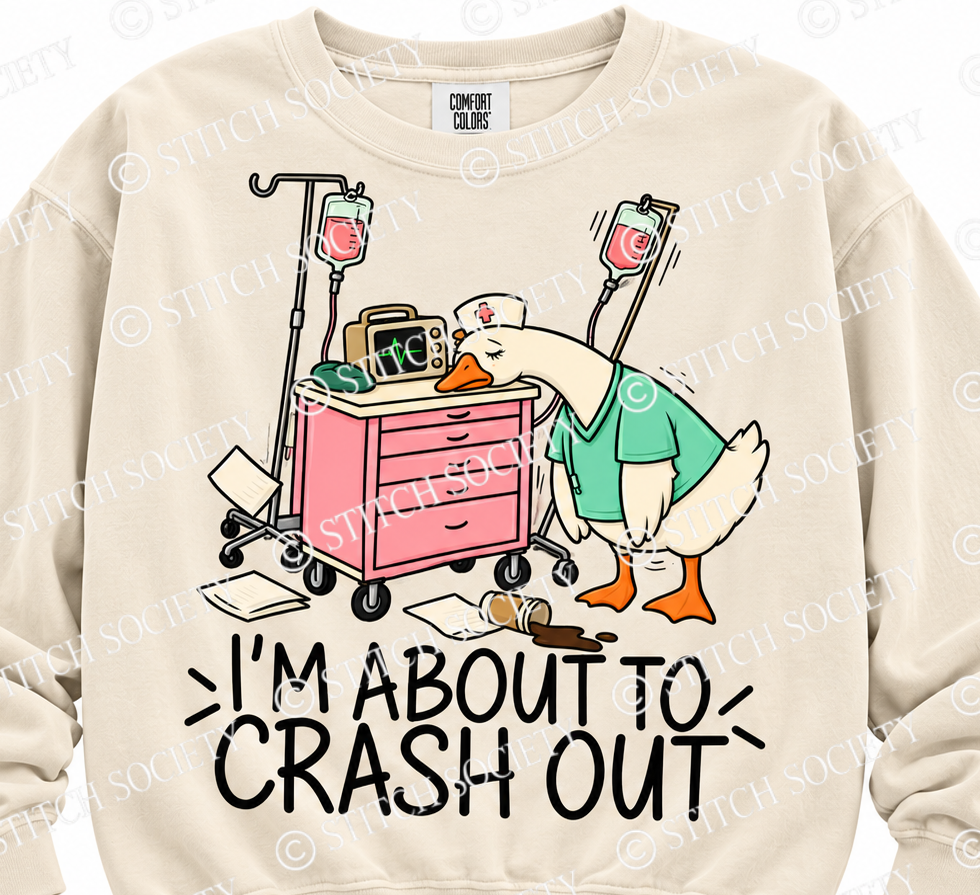 I'M ABOUT TO CRASH OUT Crewneck  (pre-order)